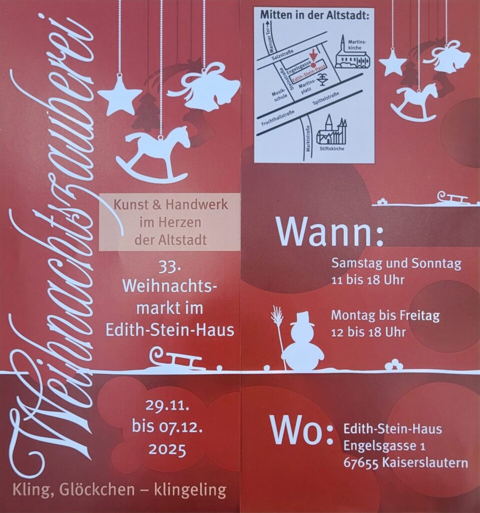 2025 Weihnachtsmarkt Edith-Stein-Haus - Veranstaltungsplakat